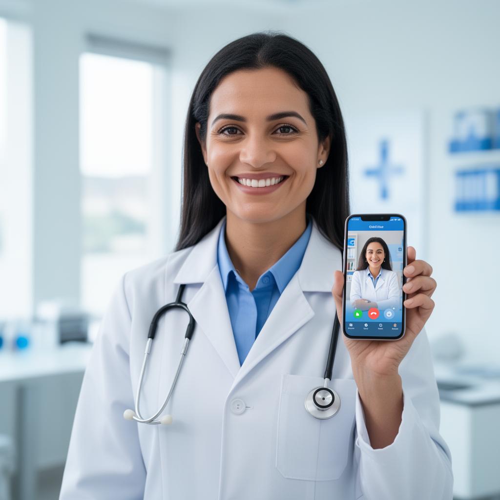 Médica ClickSaúde pronta para atender